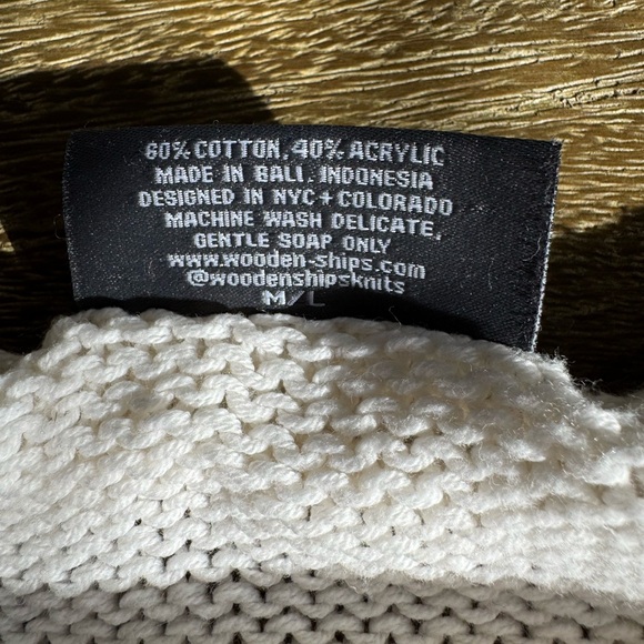 Wooden Ships Ocean Child Rollneck Cotton Looseweave Sweater Size M/L - Picture 6 of 8